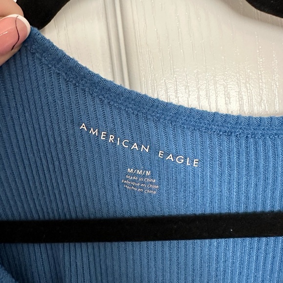 AE Long Sleeve Blue Oversized Sweater - Picture 3 of 3